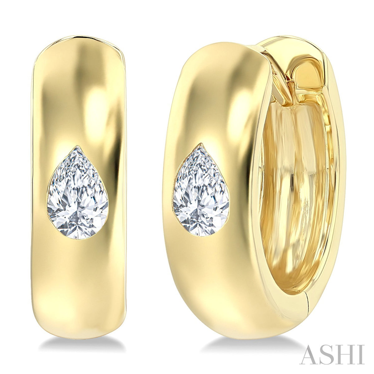14 Karat Huggie Diamond Earrings - Ashi Diamonds LLC