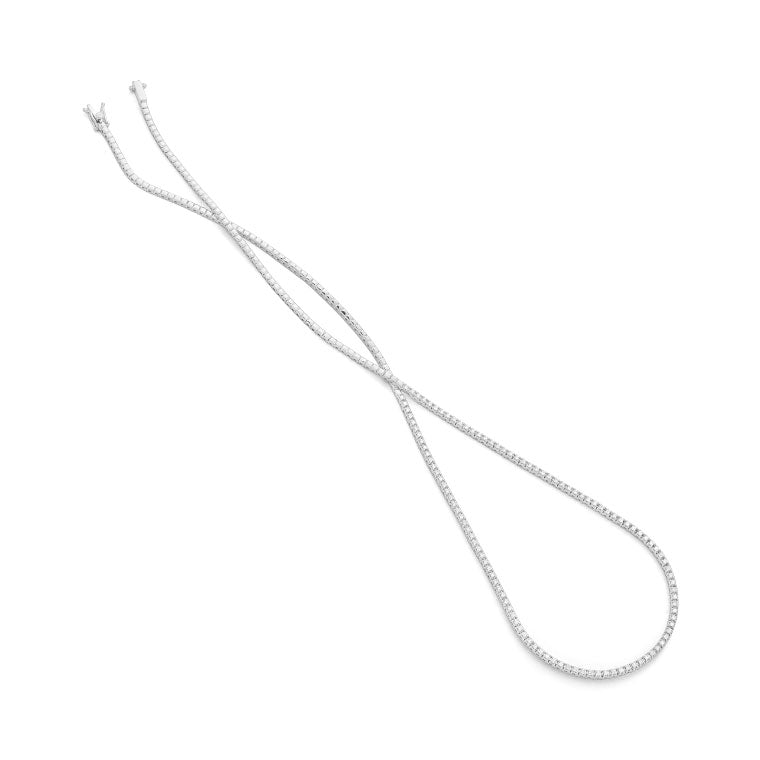 14k White Gold Diamond Tennis Necklace