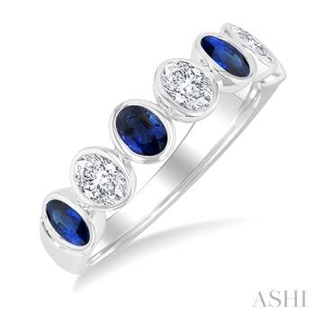 14 Karat Sapphire And Diamond Ring - Ashi Diamonds LLC