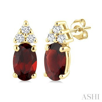 10 Karat Garnets Earrings