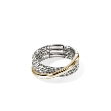 Sterling Silver And 14 Karat Ring