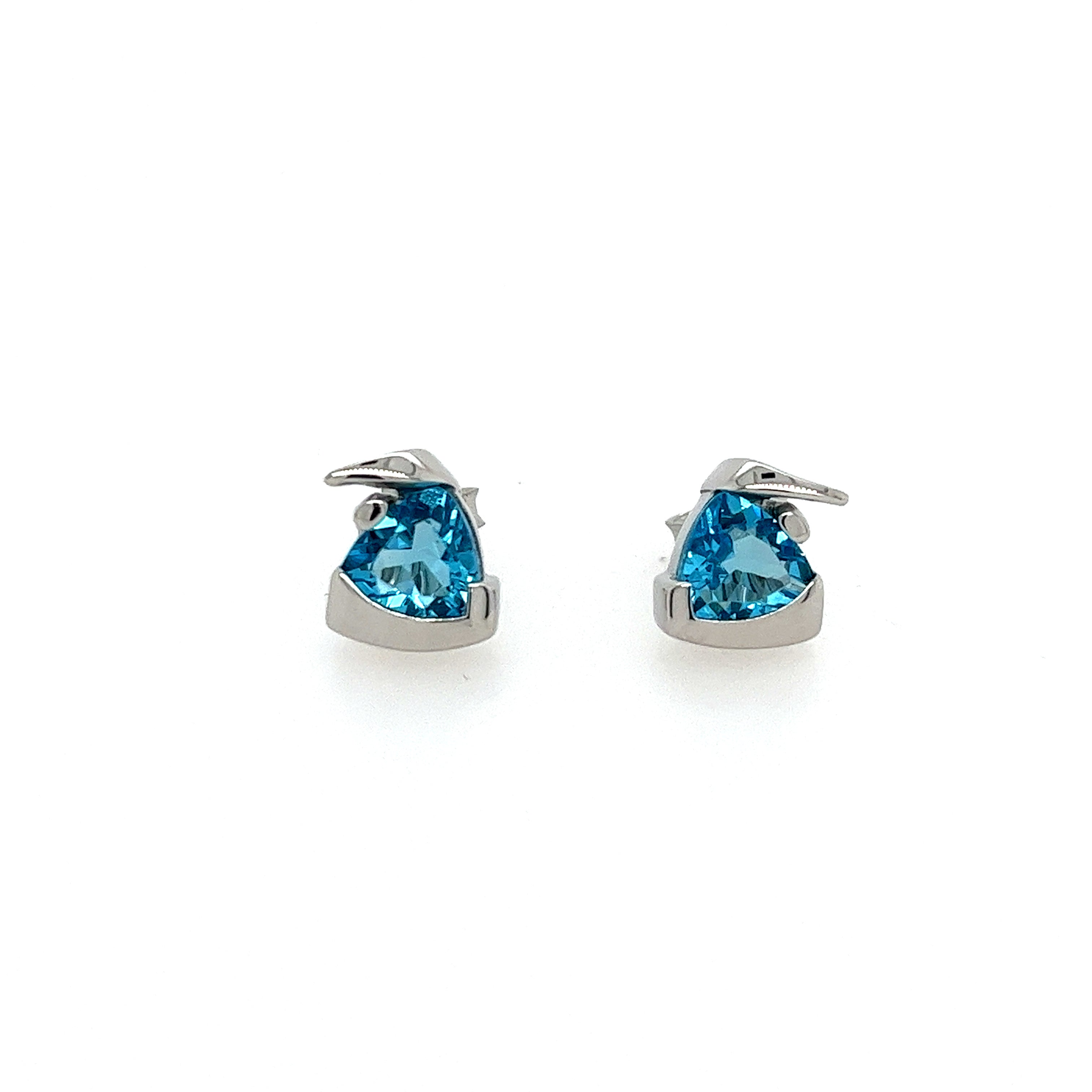 Sterling Silver Blue Topaz Earrings