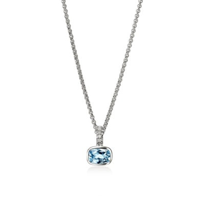 Sterling Silver Blue Topaz Pendant