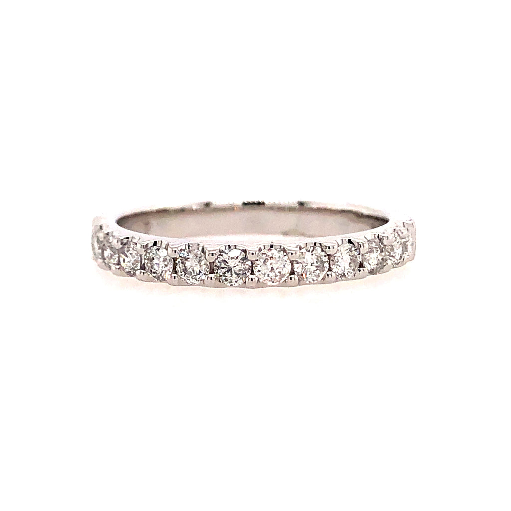 14k White Gold Shared Prong Lakeshore Diamond Anniversary Ring