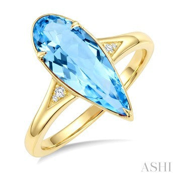 10 Karat Blue Topaz Ring