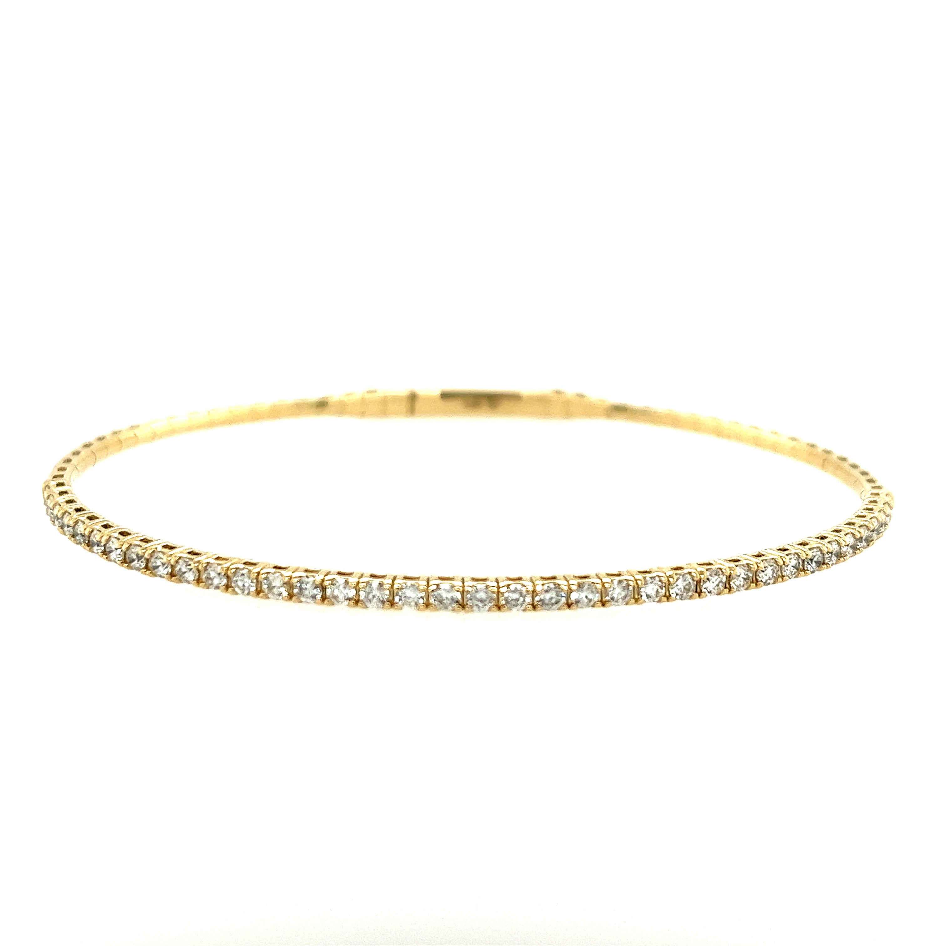 14K Yellow Gold Lakeshore Diamond Bangle Bracelet