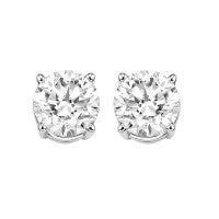 14k White Gold Diamond Stud Earrings