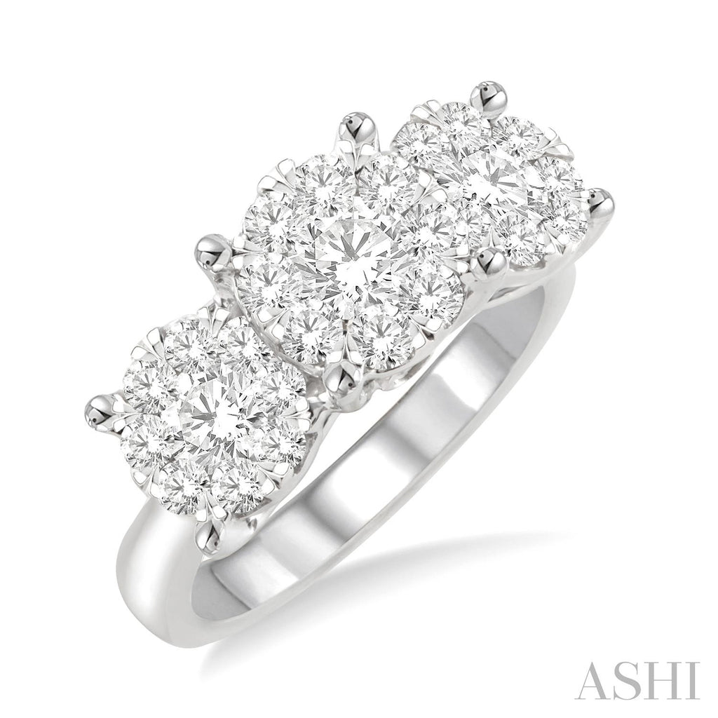 14k White Gold Diamond Fashion Ring