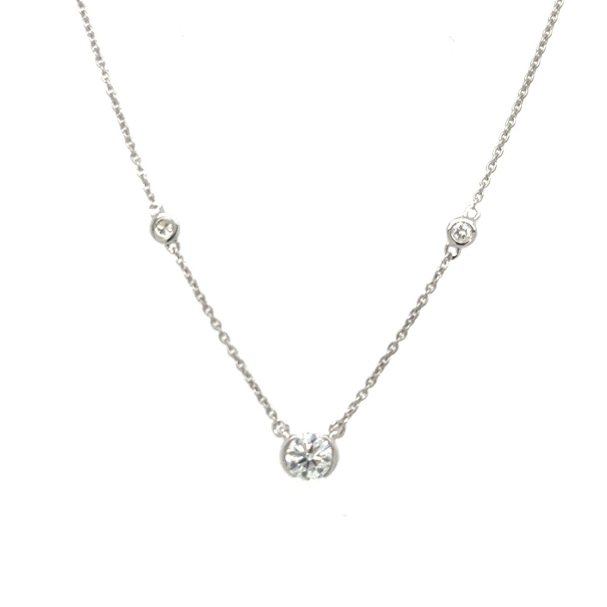 18 Karat Station Diamond Necklace - Paramount Gems