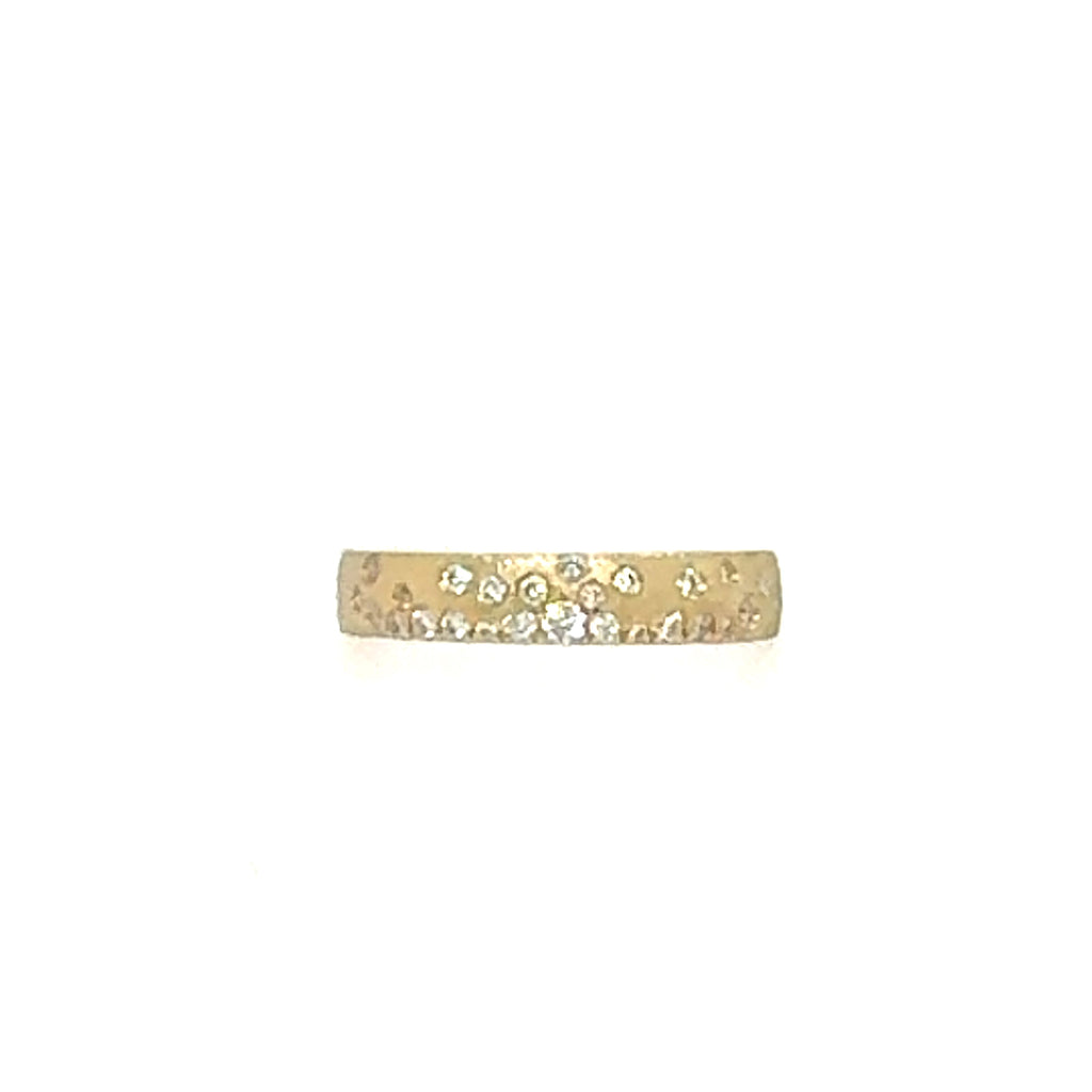 14K Yellow Gold Diamond Fashion Ring