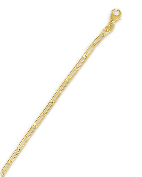 14K Yellow Gold Paperclip Necklace