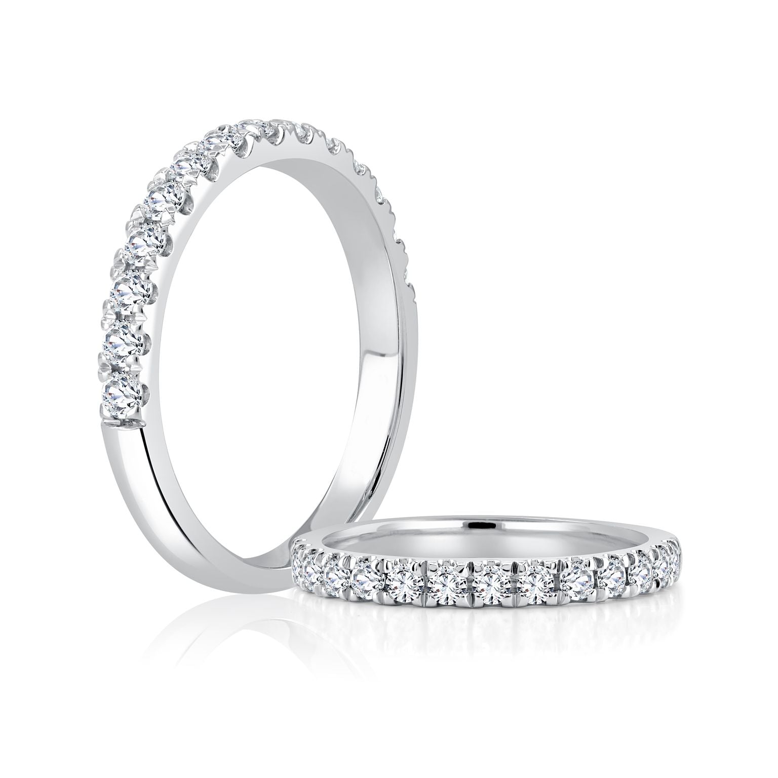 18k White Gold Channel Set Diamond Anniversary Ring