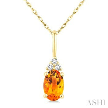 10 Karat Citrine Pendant