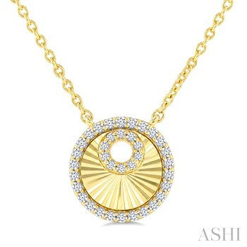 10 Karat Circle Diamond Pendant - Ashi Diamonds LLC