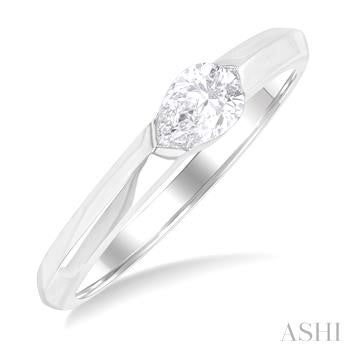 14k White Gold East-West Diamond Fashion Ring