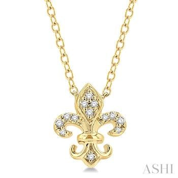 10K Yellow Gold Petite Diamond Pendant