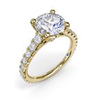 14K Yellow Gold Semi Mount Semi-Mount 
*center stone not included