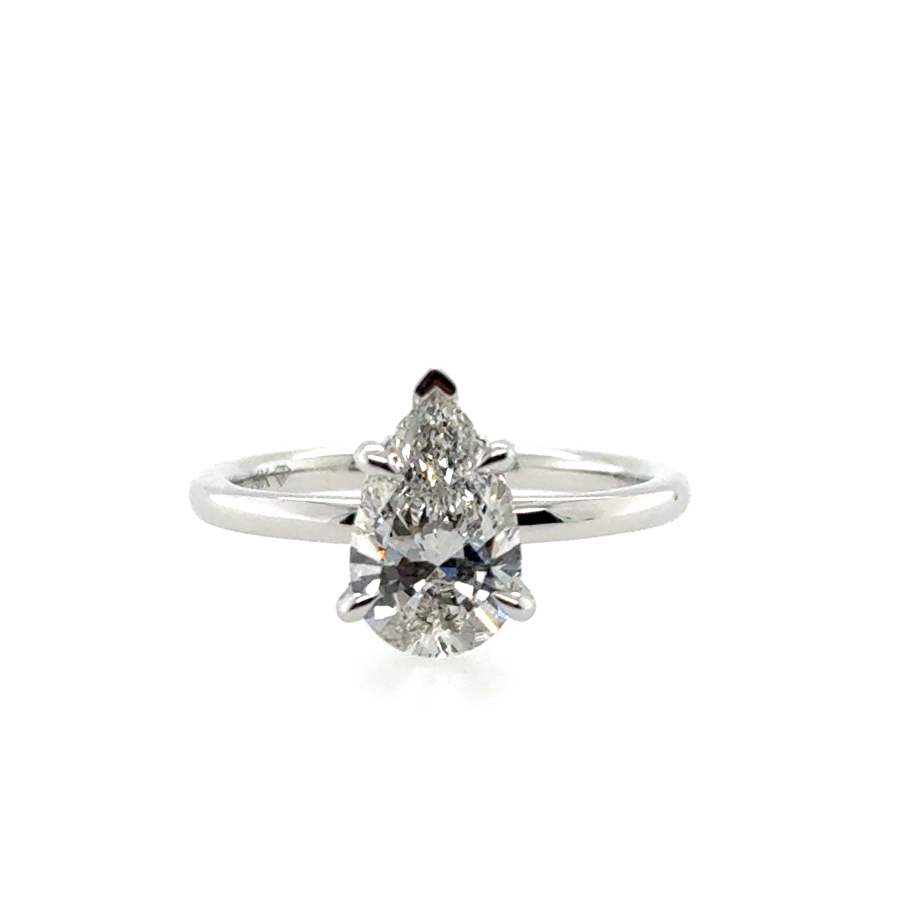 14 Karat Solitaire Pear Diamond Engagement Ring