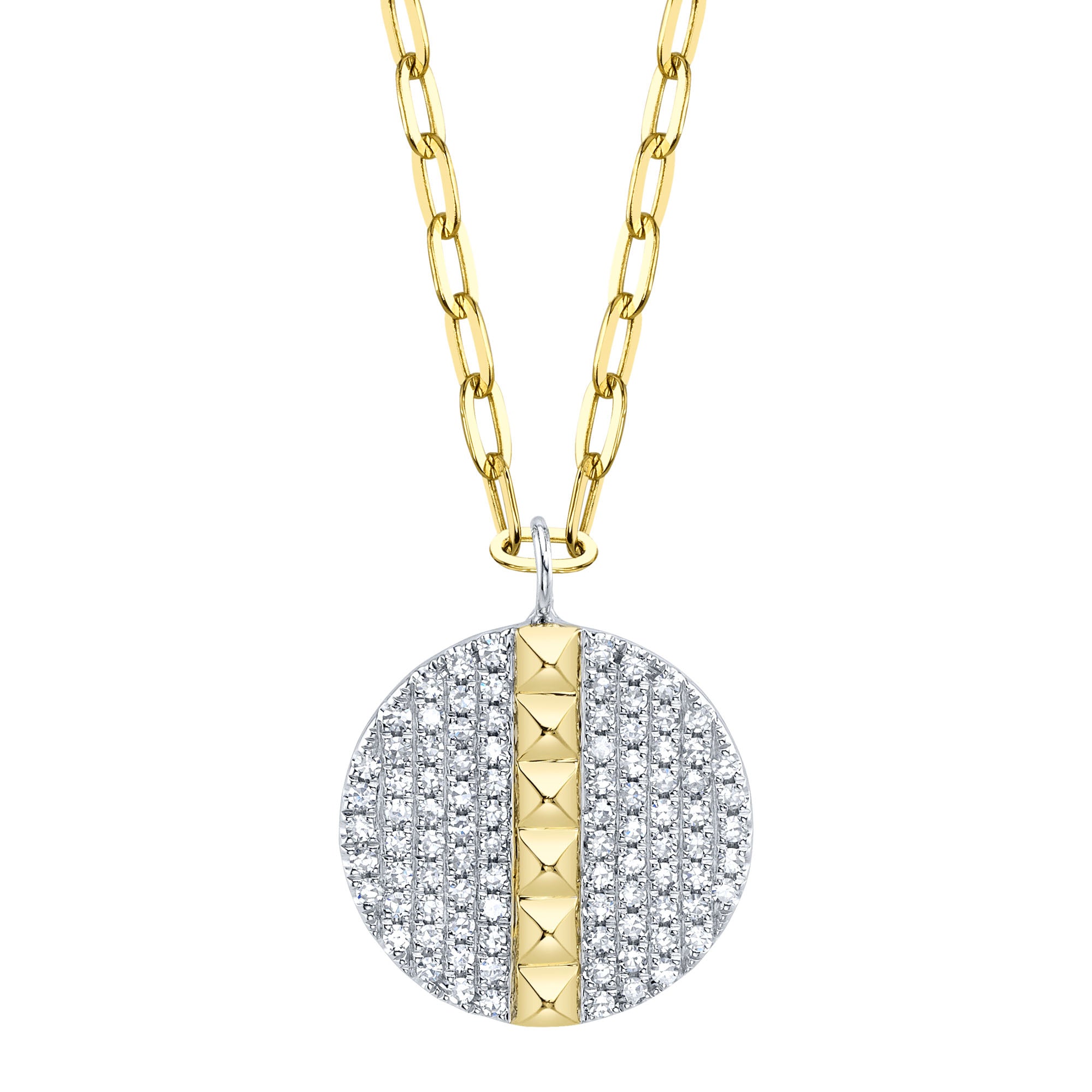 14 Karat Circle Diamond Pendant
