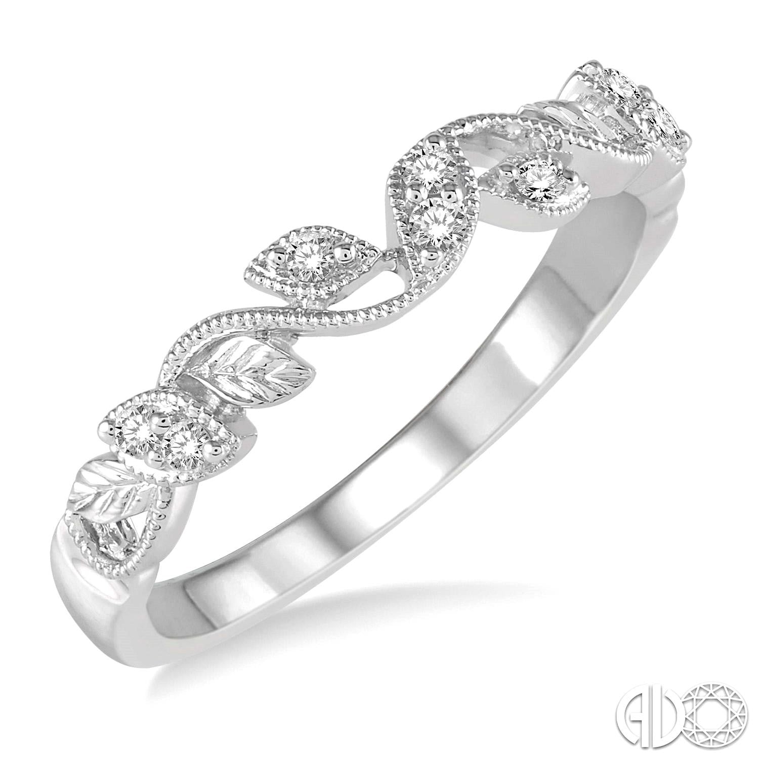 14k White Gold Diamond Wedding Band - Ashi Diamonds LLC