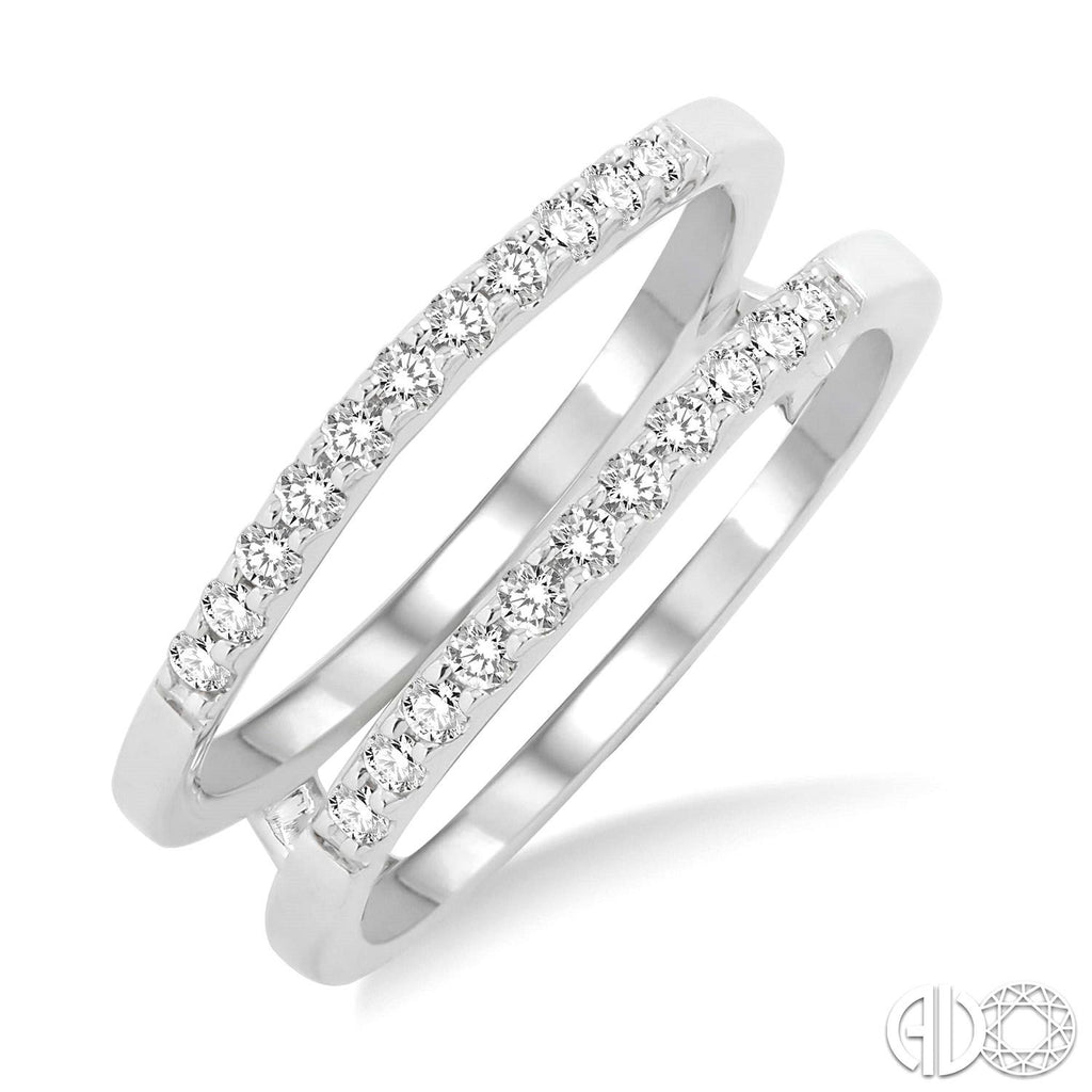 14k White Gold Classic Diamond Wedding Wrap