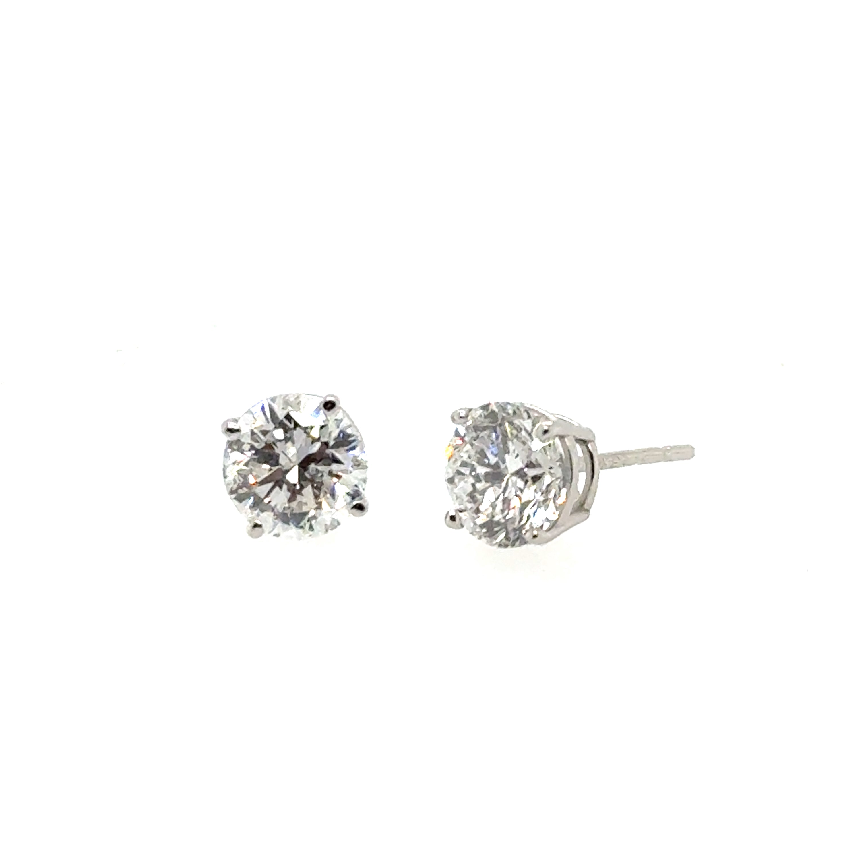 14k White Gold Lab Grown Diamond Stud Earrings