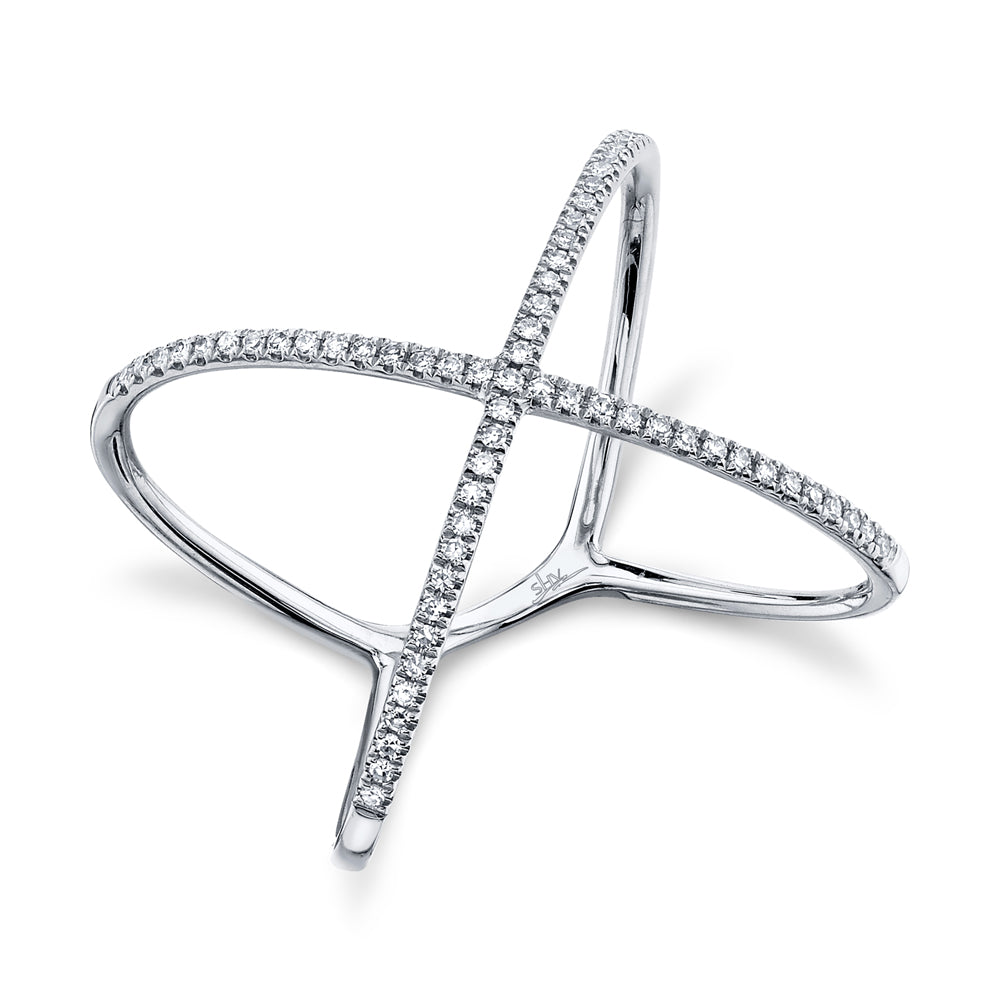 14k White Gold Diamond Fashion Ring