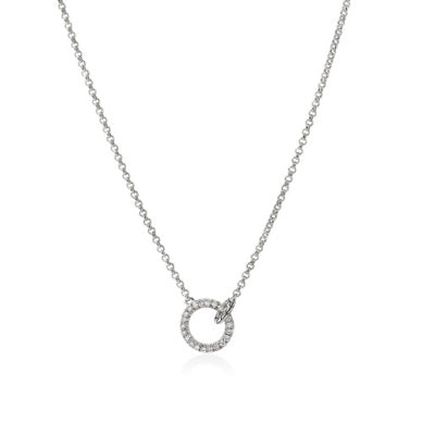 Sterling Silver Diamond Necklace