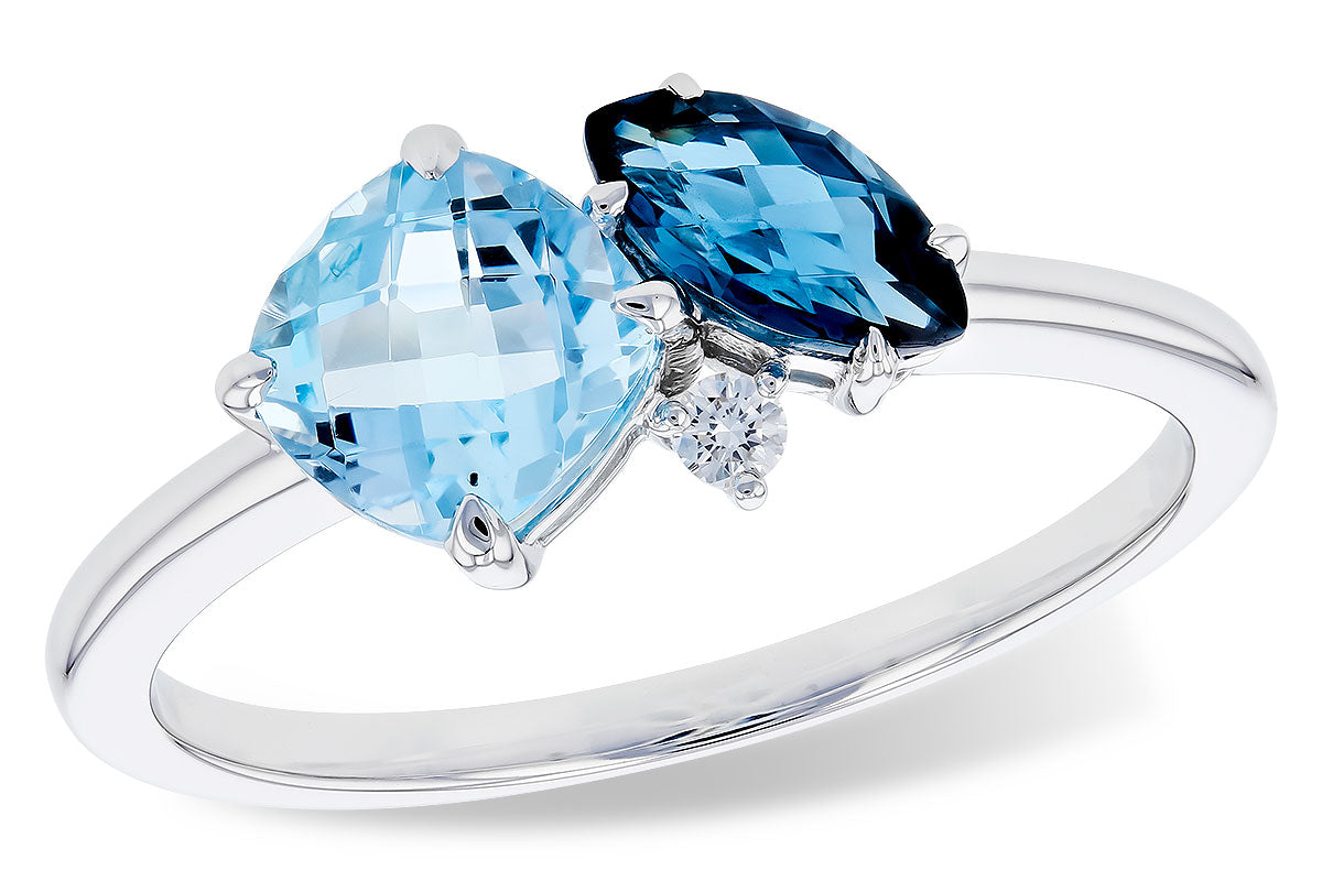 14 Karat Blue Topaz Ring
