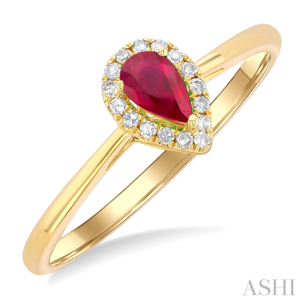 10K Yellow Gold Ruby Ring