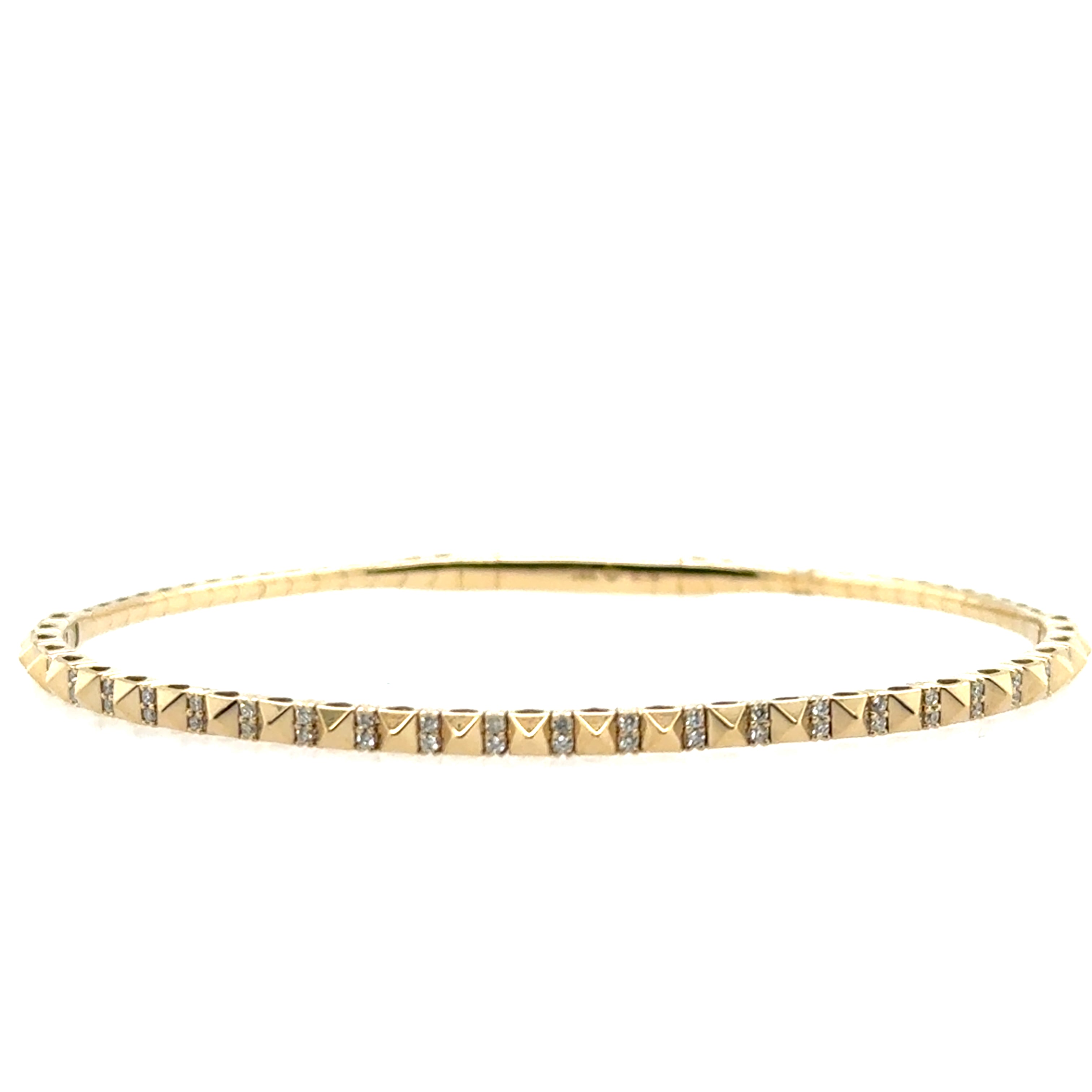 14K Yellow Gold Diamond Flex Bracelet