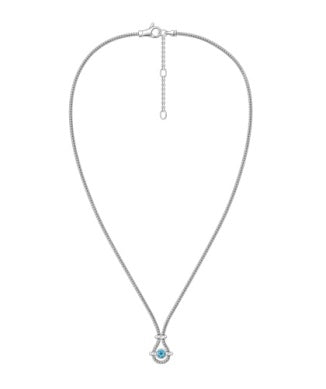 Sterling Silver Blue Topaz Pendant