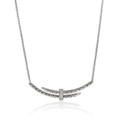 Sterling Silver Diamond Necklace