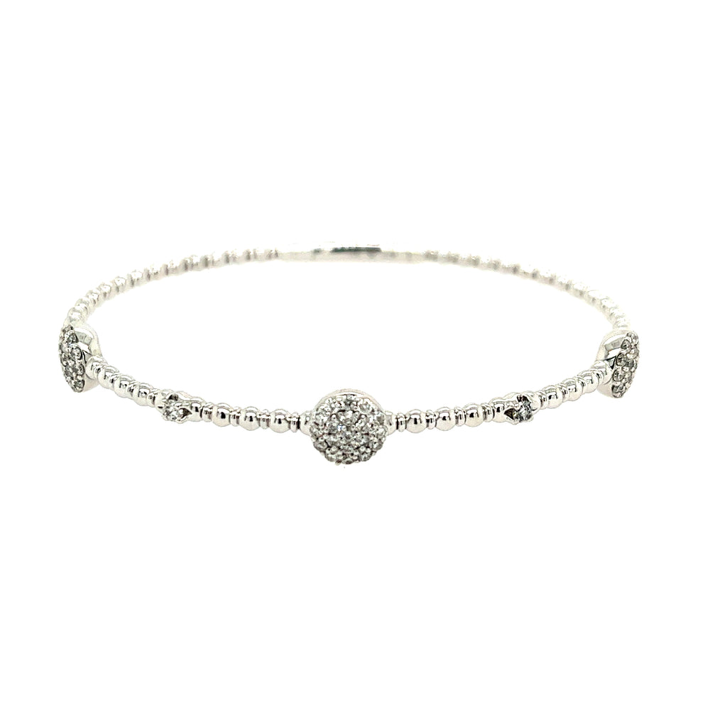 18k White Gold Diamond Flex Bracelet