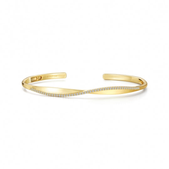 Gold Plated CZ Bangle Bracelet