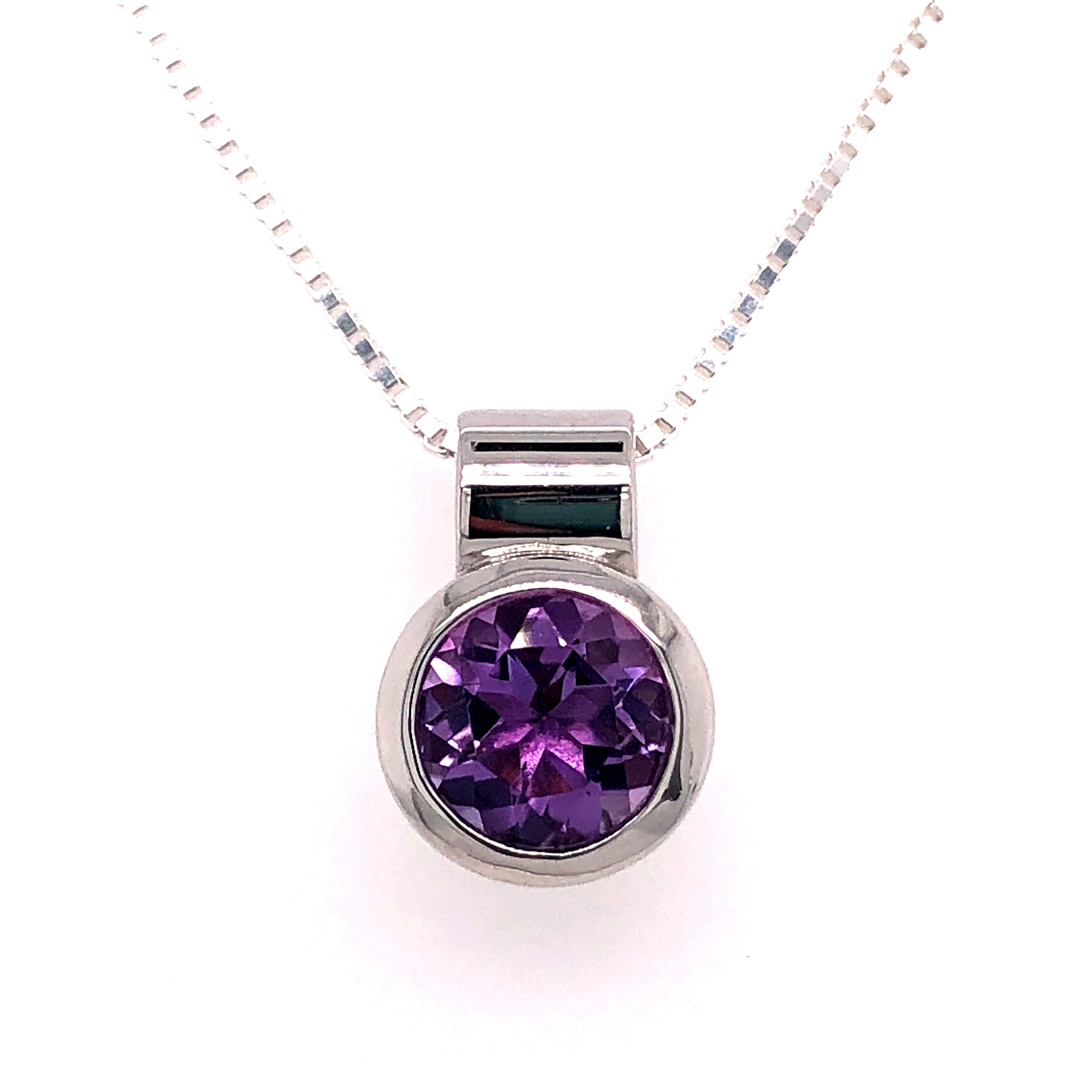 Sterling Silver Amethyst Pendant