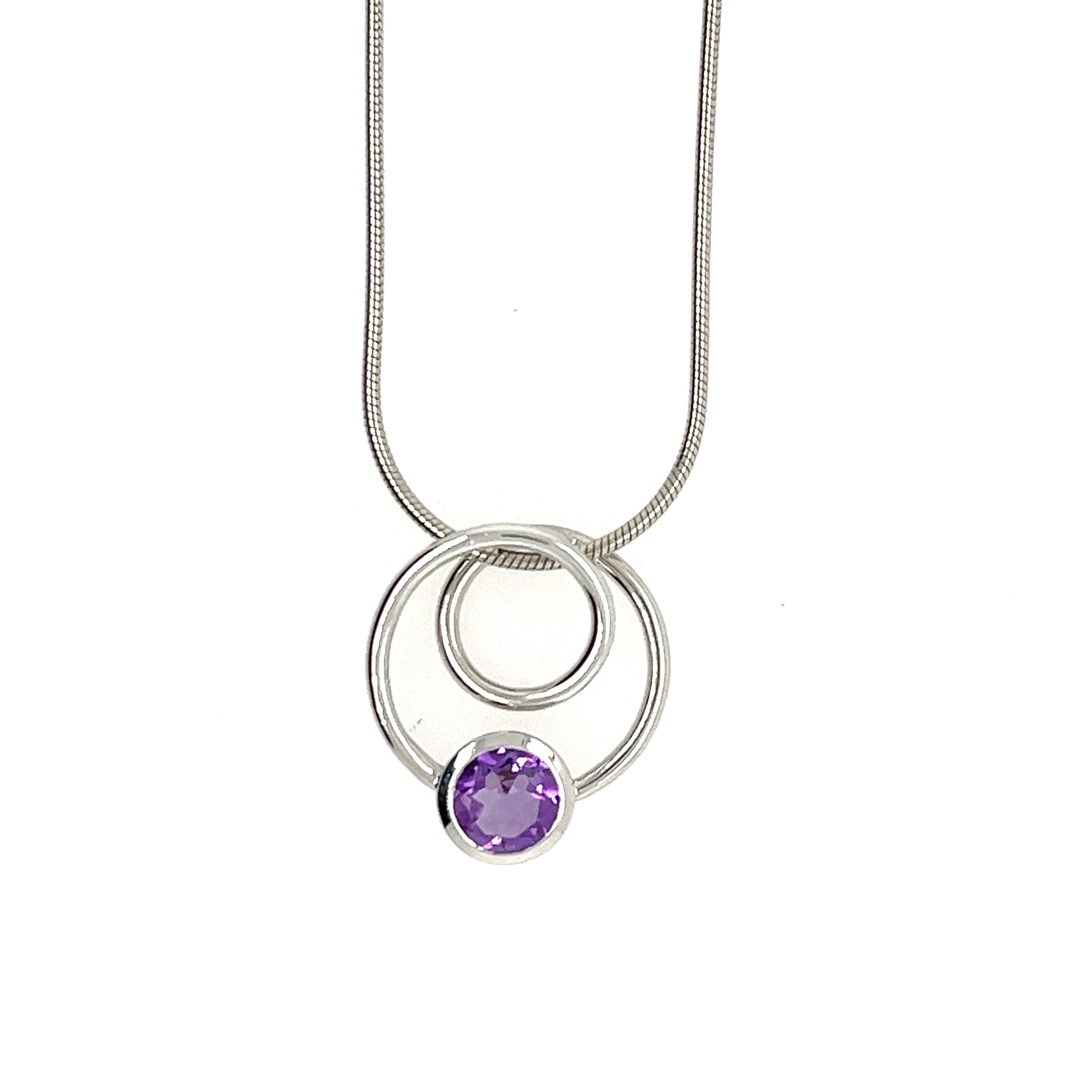 Sterling Silver Amethyst Pendant