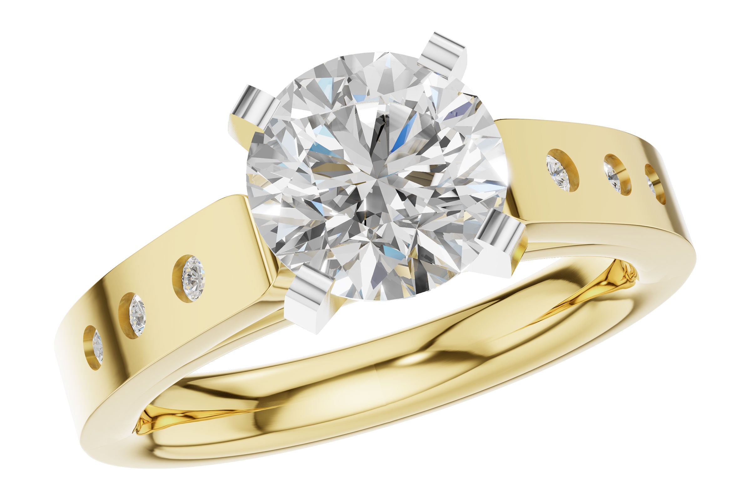 14 Karat Semi Mount Semi-Mount 
*center stone not included