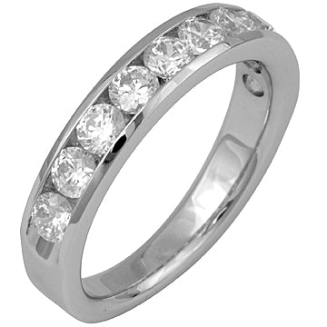 14k White Gold Channel Set Diamond Anniversary Ring