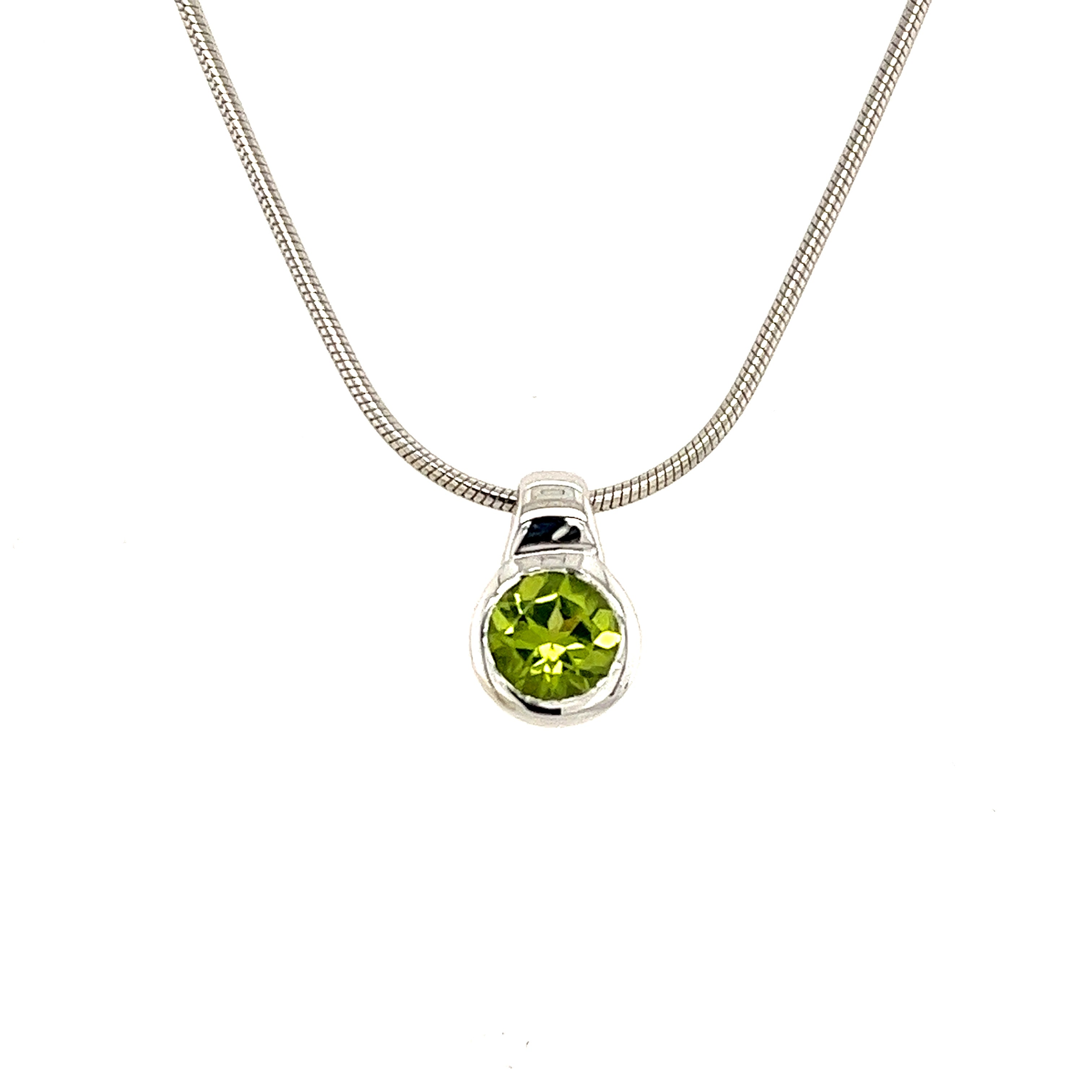 Sterling Silver Peridot Pendant