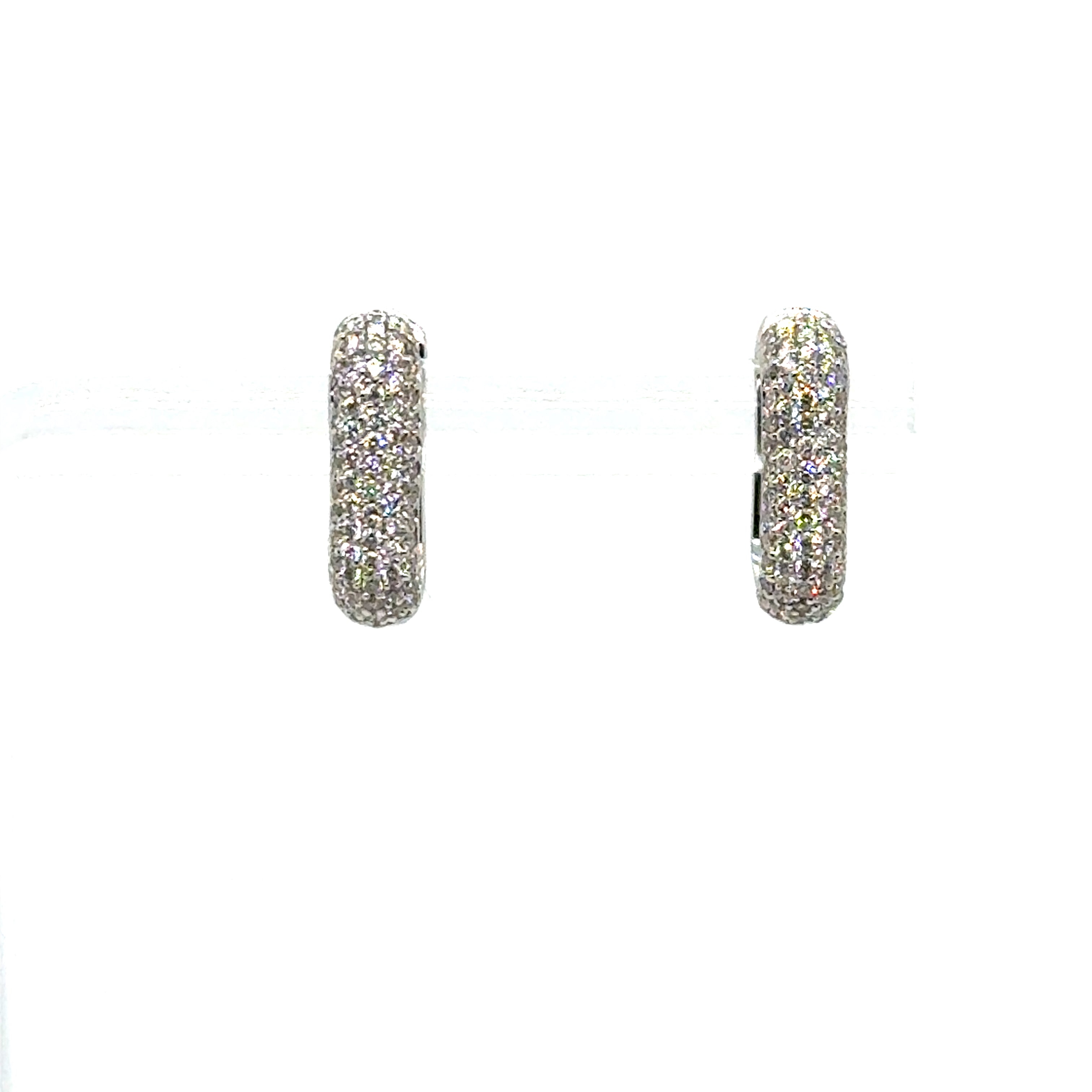 18 Karat Hoop Diamond Earrings