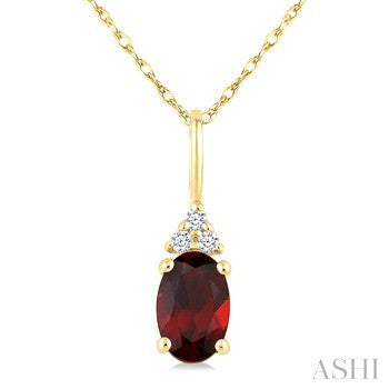 10 Karat Garnet Pendant