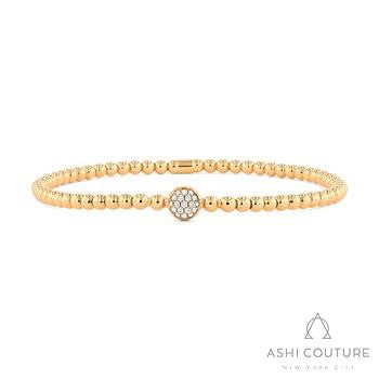 18 Karat Diamond Stretch Bracelet