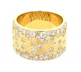 18K Yellow Gold Diamond Fashion Ring - Dilamani