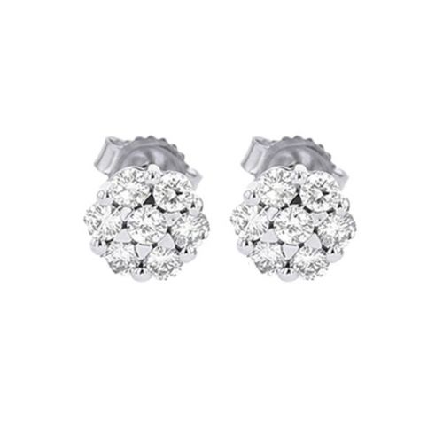 14k White Gold Lakeshore Diamond Earrings