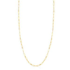 18K Yellow Gold Paperclip Necklace - Roberto Coin Inc