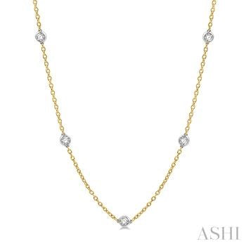 14 Karat Station Diamond Pendant