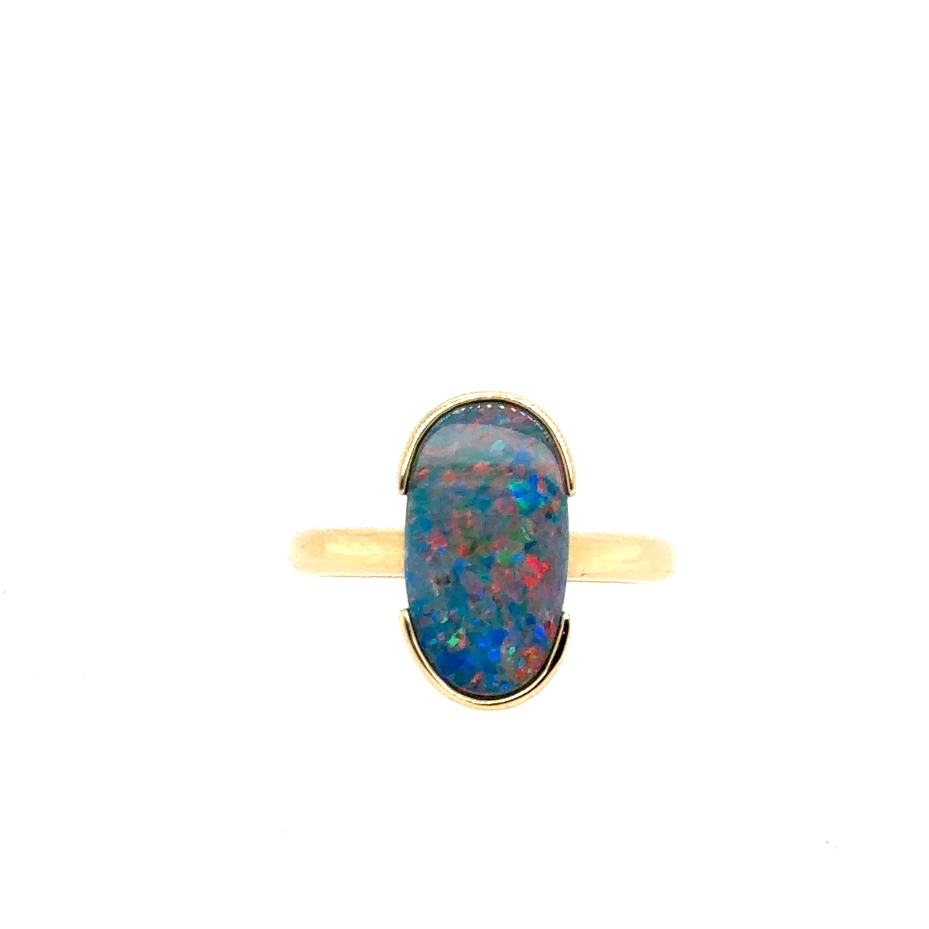 14K Yellow Gold Opal Ring