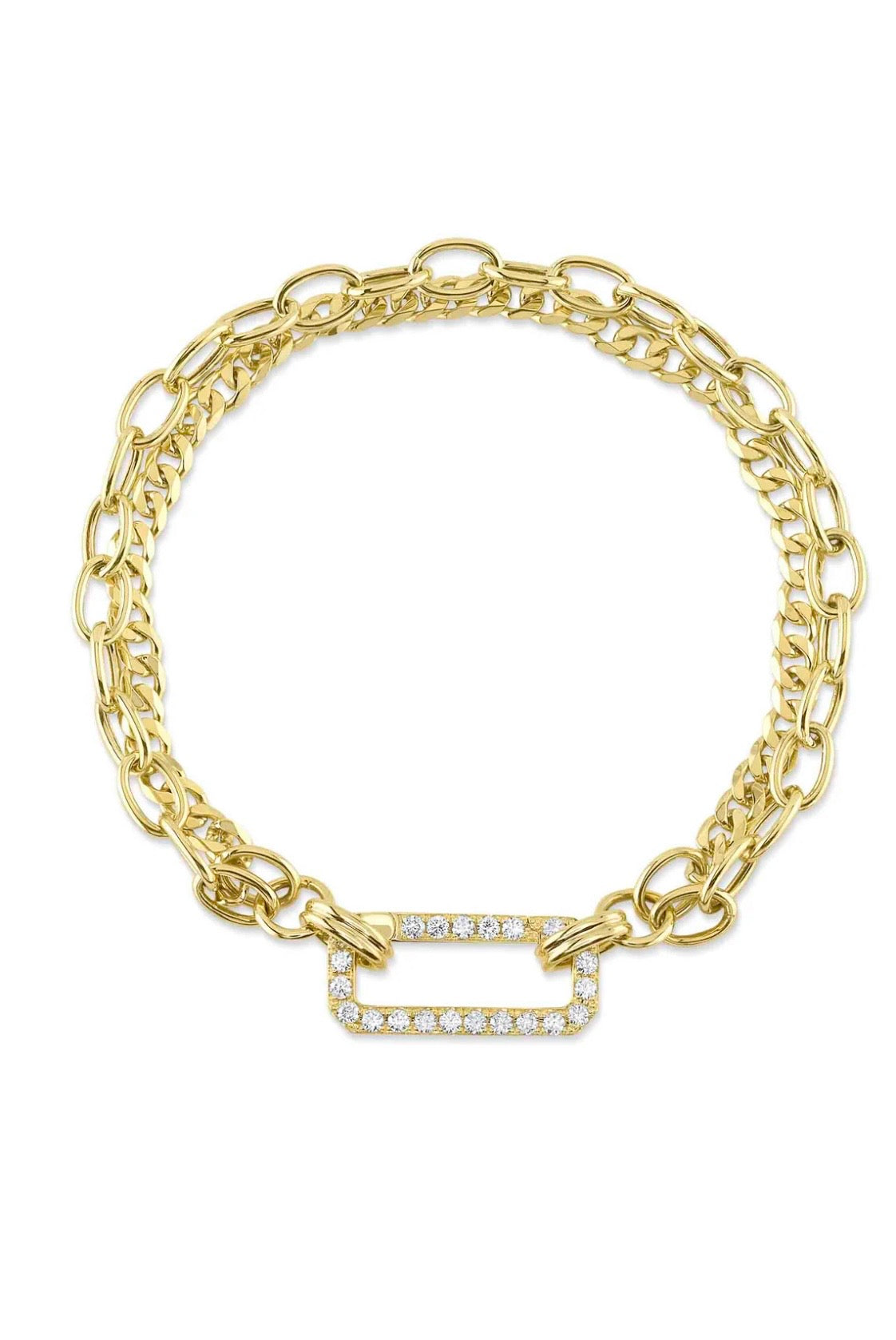 14 Karat Diamond Link Bracelet