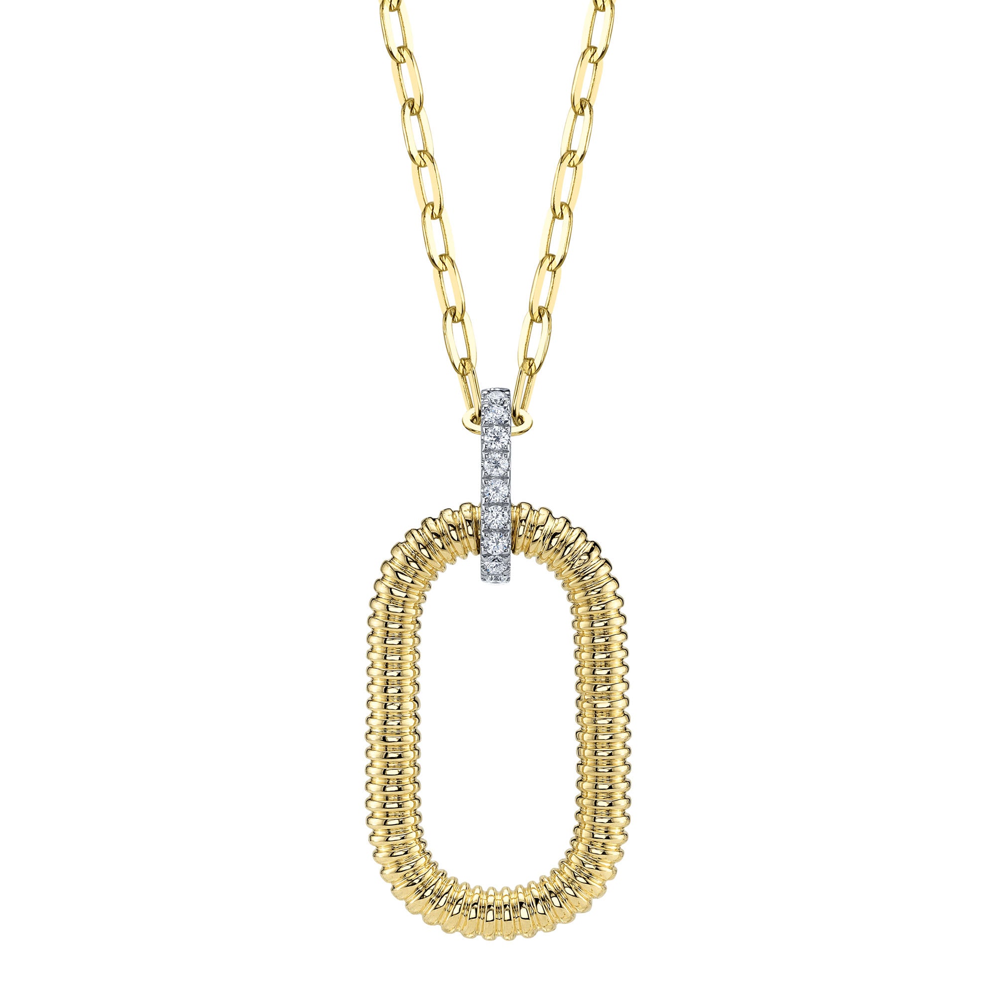 14 Karat Drop Diamond Pendant